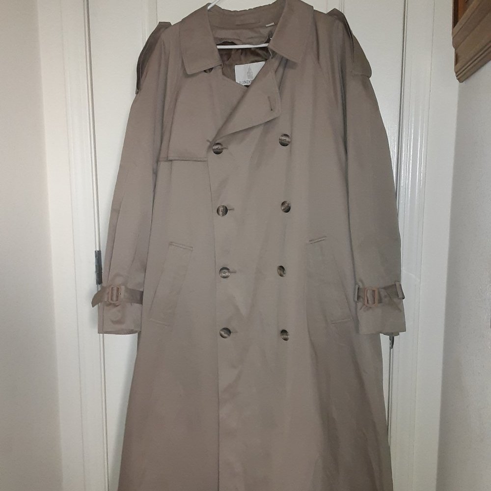 XL, Tall Tan, Men's London Fog Trench Coat